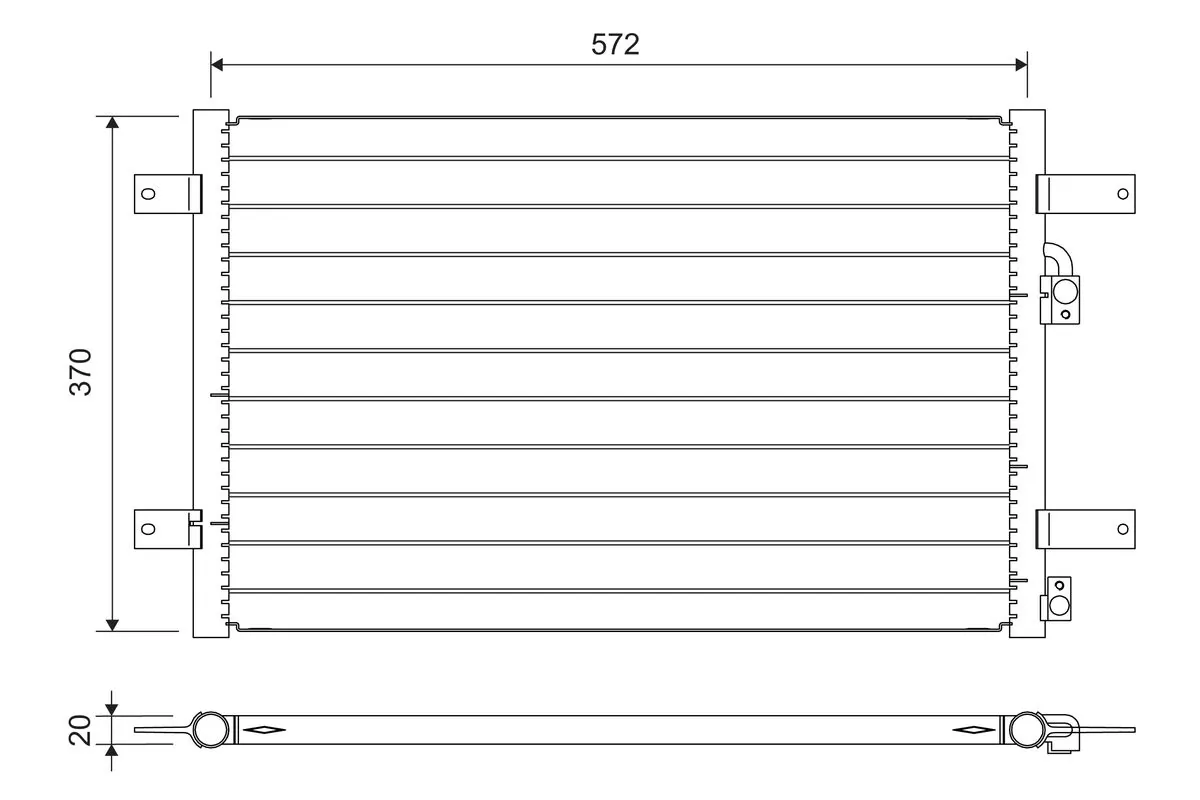 Condenseur, climatisation VALEO 822736