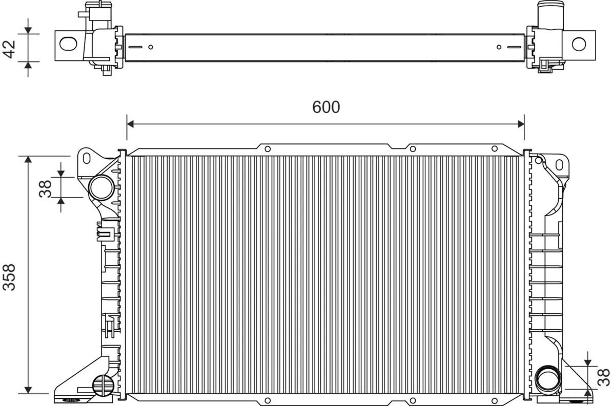 Radiateur, refroidissement du moteur VALEO 731782