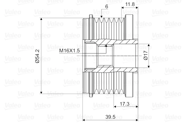 Poulie roue libre, alternateur VALEO 588062