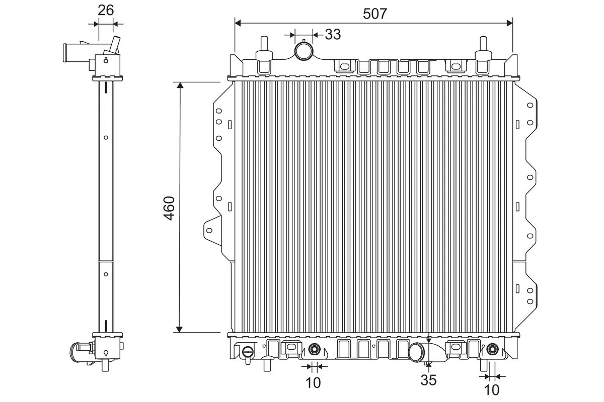 Radiateur, refroidissement du moteur VALEO 701340