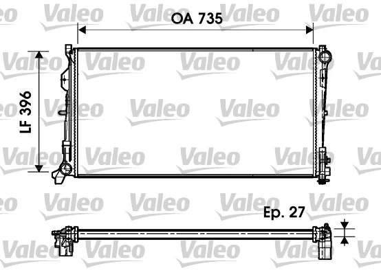 Radiateur, refroidissement du moteur VALEO 732956