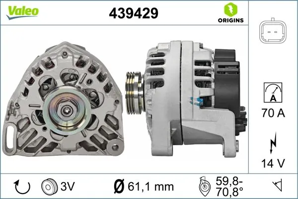 Alternateur VALEO 439429