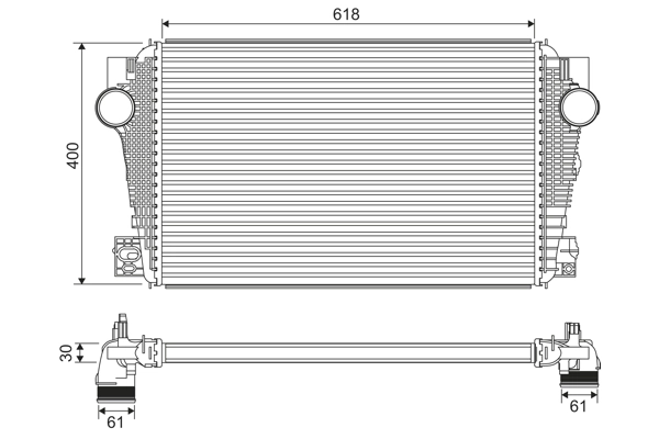 Intercooler, échangeur VALEO 822915