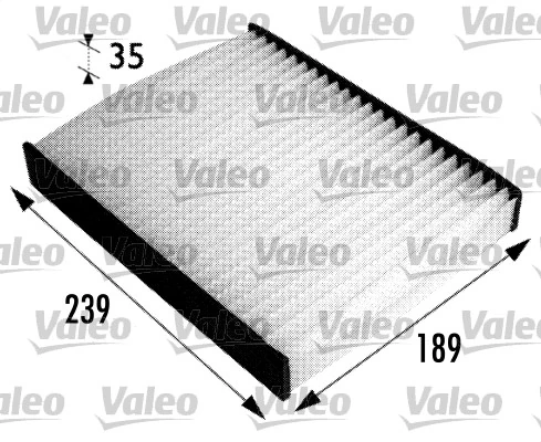 Filtre, air de l'habitacle VALEO 698694