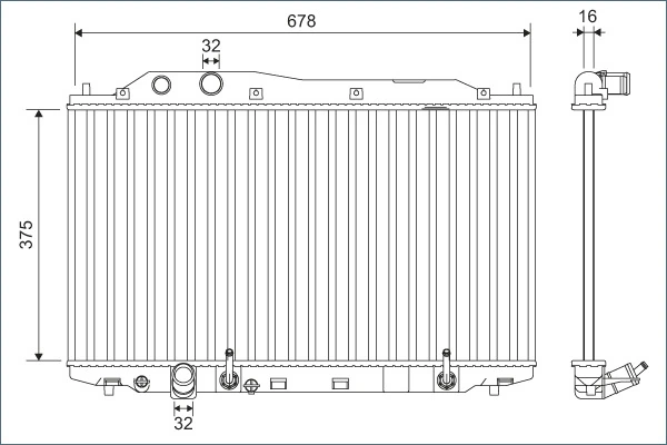 Radiateur, refroidissement du moteur VALEO 701135