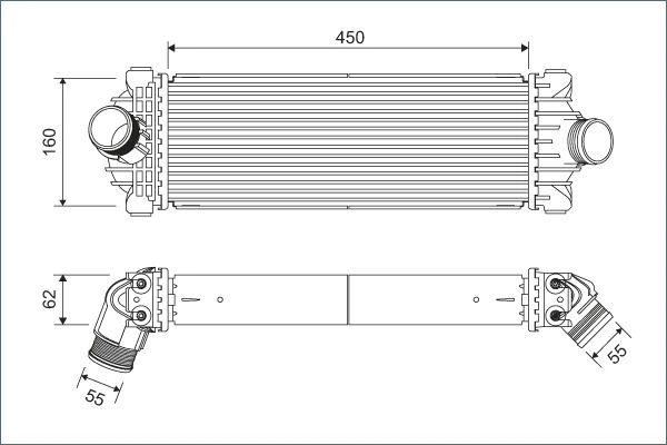 Intercooler, échangeur VALEO 822933