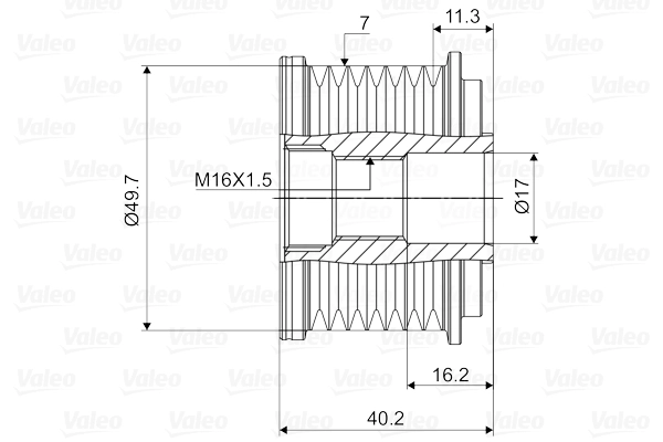 Poulie roue libre, alternateur VALEO 588105