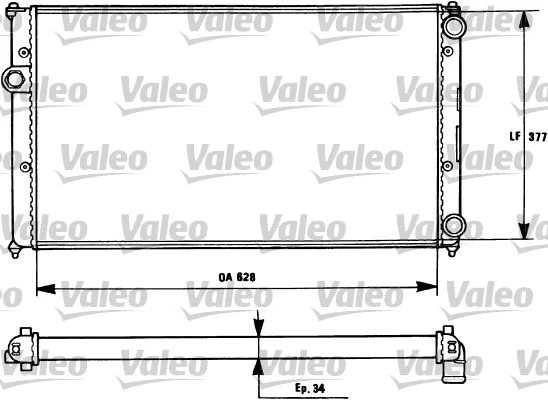 Radiateur, refroidissement du moteur VALEO 731265
