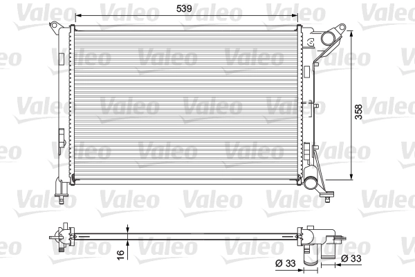 Radiateur, refroidissement du moteur VALEO 701730
