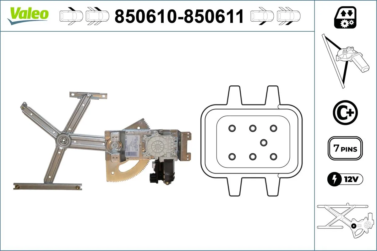 Lève-vitre VALEO 850610