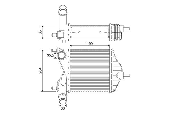 Intercooler, échangeur VALEO 817882