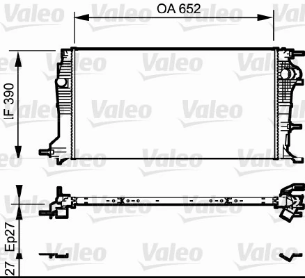 Radiateur, refroidissement du moteur VALEO 735182
