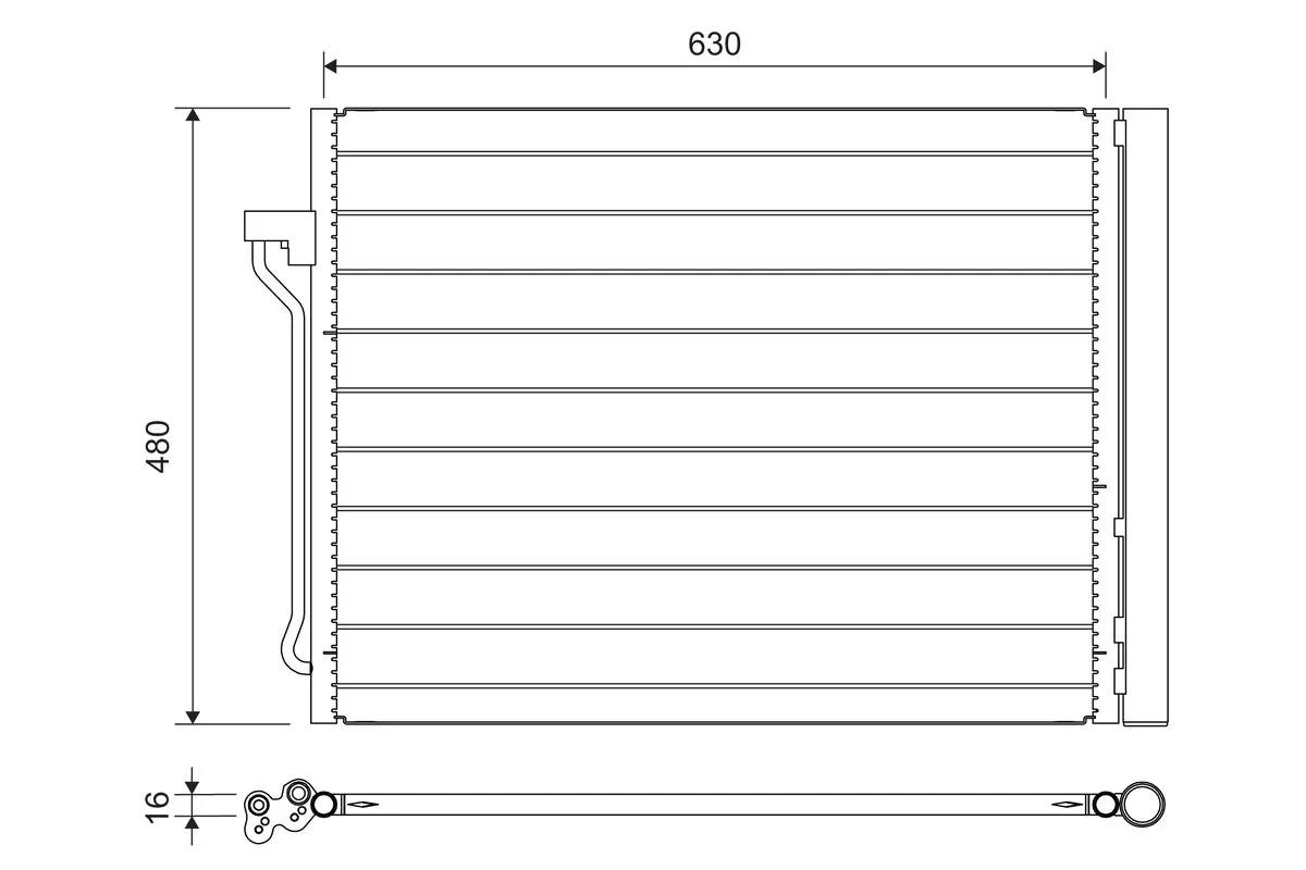 Condenseur, climatisation VALEO 822739