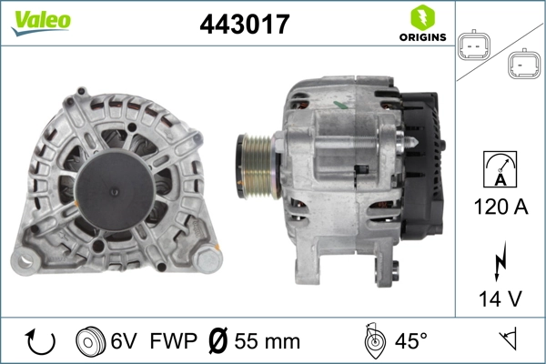 Alternateur VALEO 443017