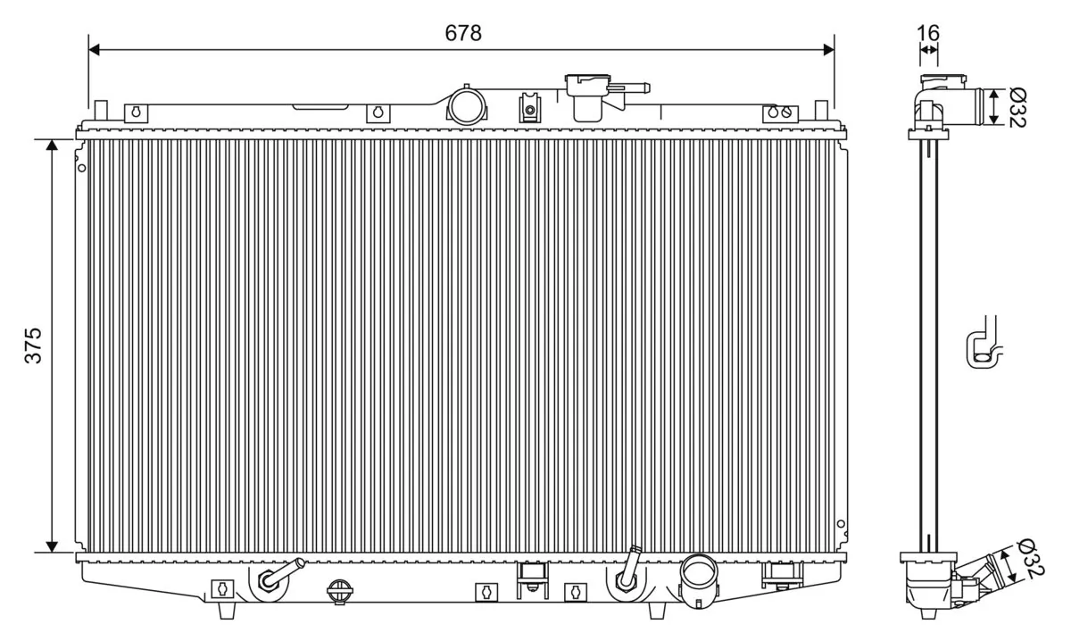 Radiateur, refroidissement du moteur VALEO 734717