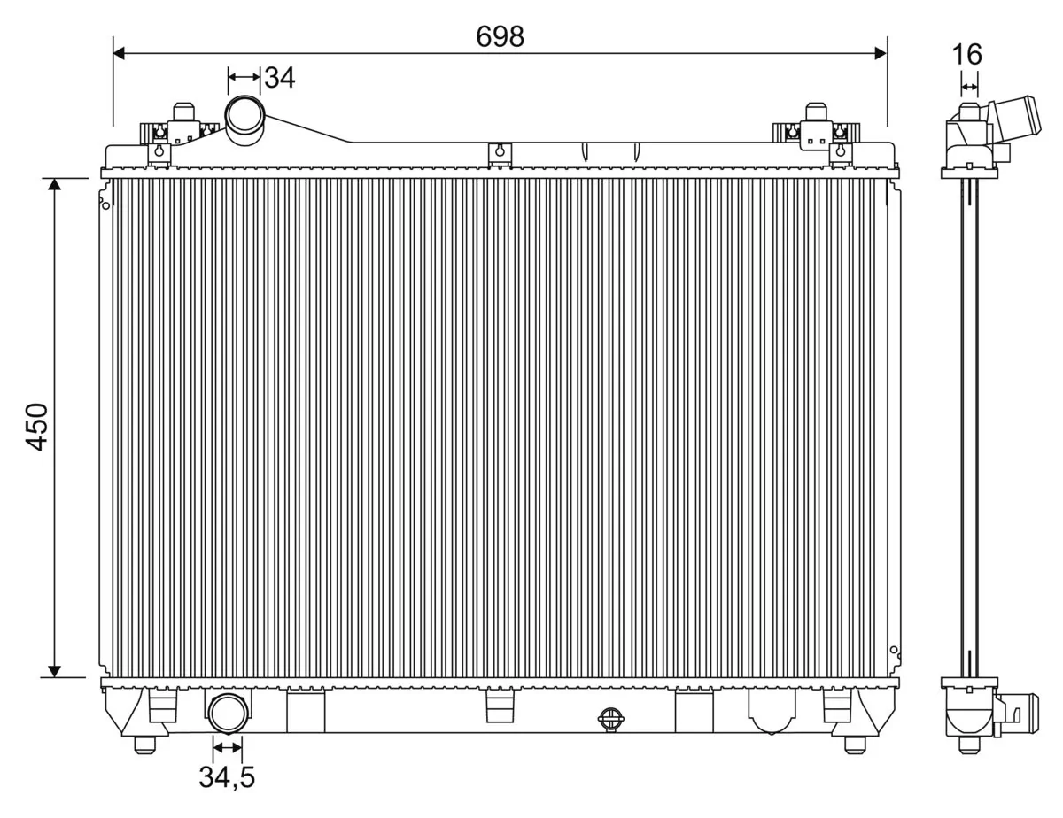 Radiateur, refroidissement du moteur VALEO 701243