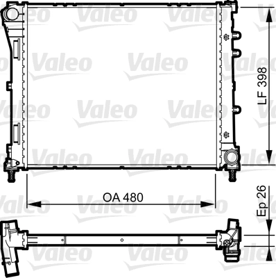 Radiateur, refroidissement du moteur VALEO 735498