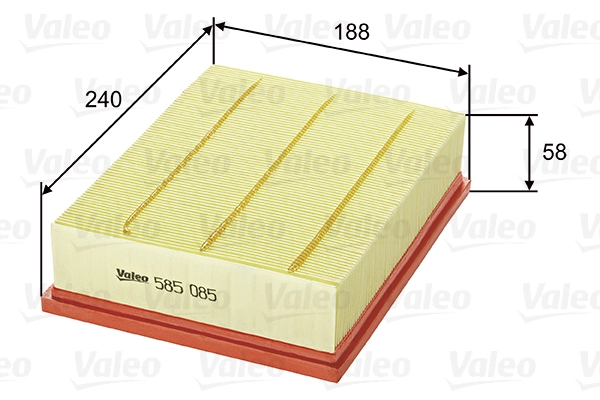 VALEO 585085 — Повітряний фільтр
