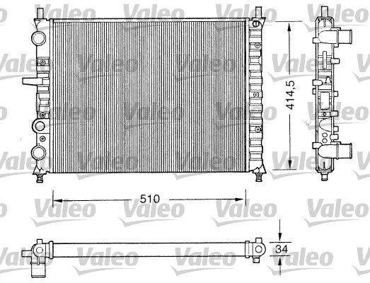 Radiateur, refroidissement du moteur VALEO 731303