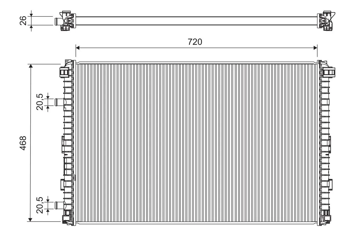 VALEO 701305 — Радіатор охолоджування