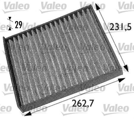 Filtre, air de l'habitacle VALEO 698708