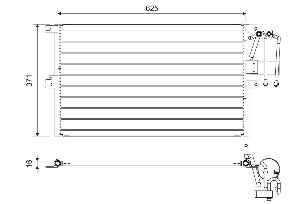 Condenseur, climatisation VALEO 822735