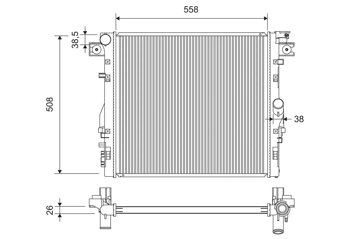Radiateur, refroidissement du moteur VALEO 701417