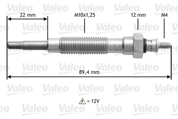 Bougie de préchauffage VALEO 345149