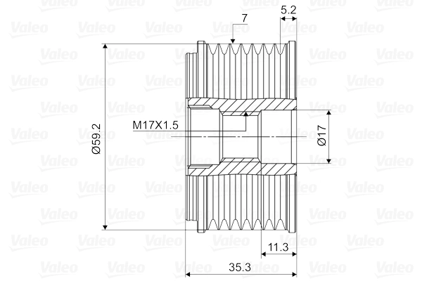 Poulie roue libre, alternateur VALEO 588088