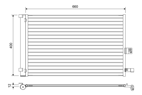 Condenseur, climatisation VALEO 822665