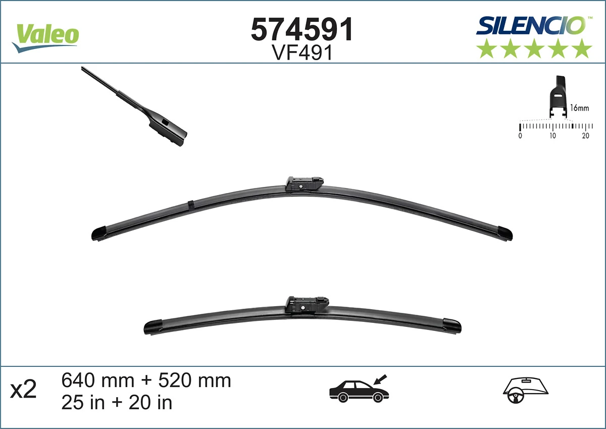 Щітки двірника VALEO (574591)