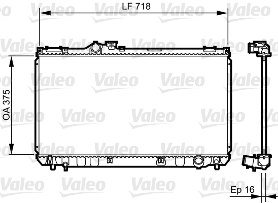 Radiateur, refroidissement du moteur VALEO 734498