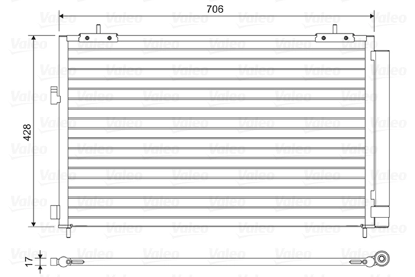 Condenseur, climatisation VALEO 814046