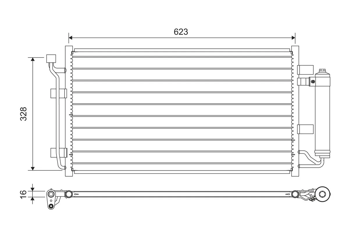 Condenseur, climatisation VALEO 822646