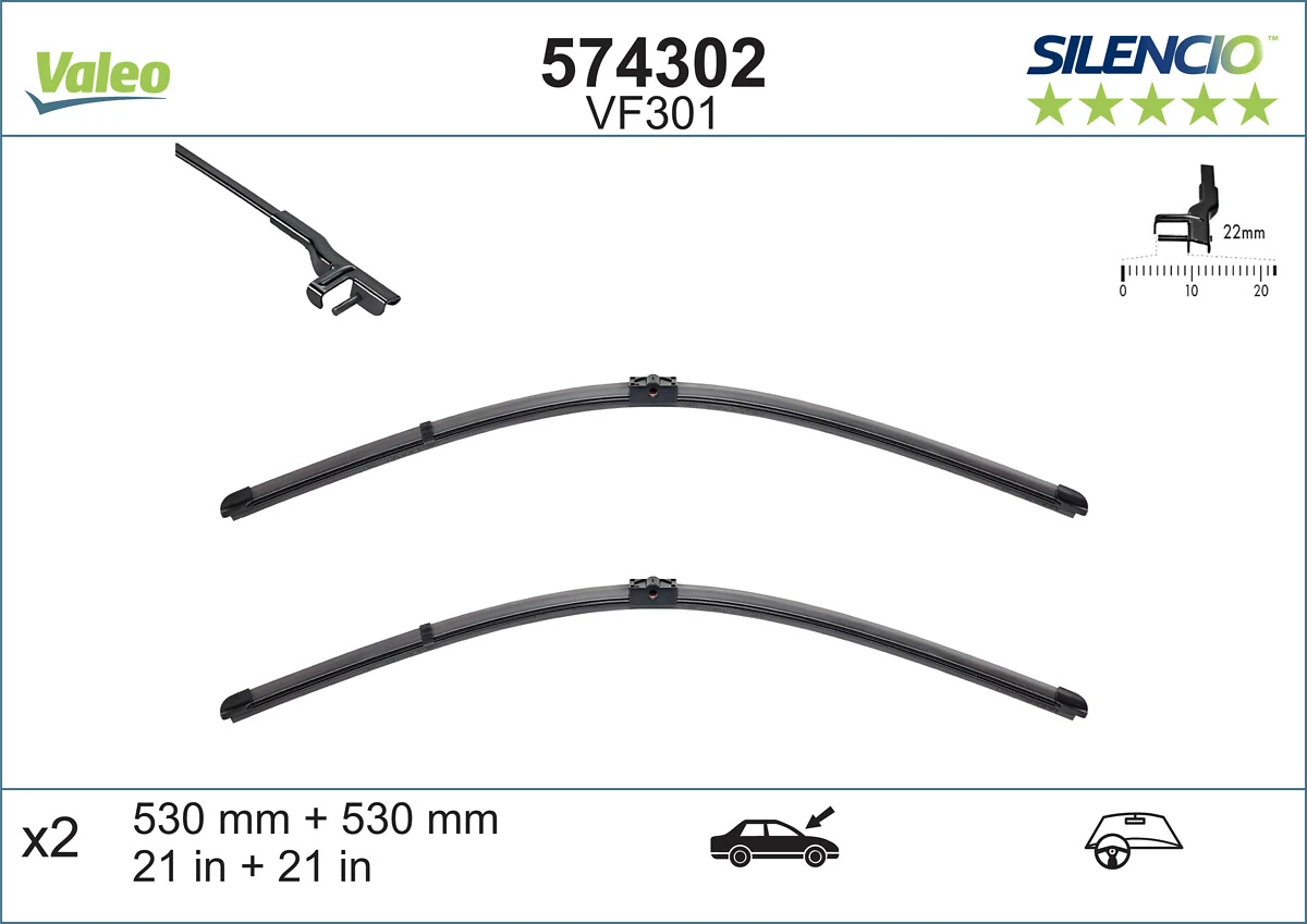 Щітки двірника VALEO (574302)