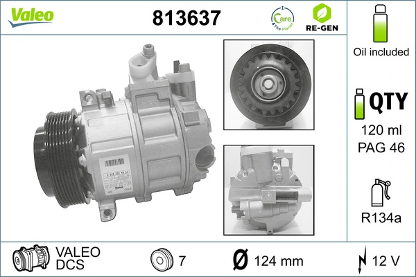 Compresseur, climatisation VALEO 813637