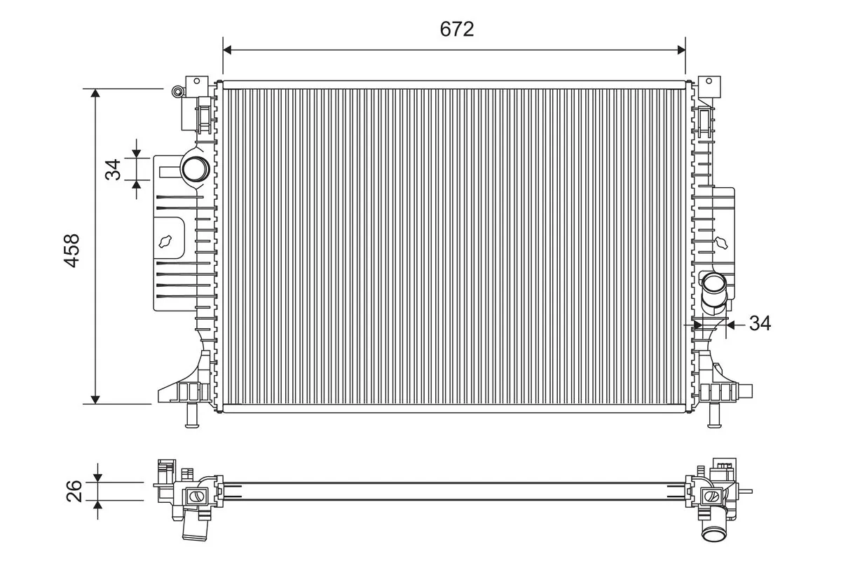 Radiateur, refroidissement du moteur VALEO 701364