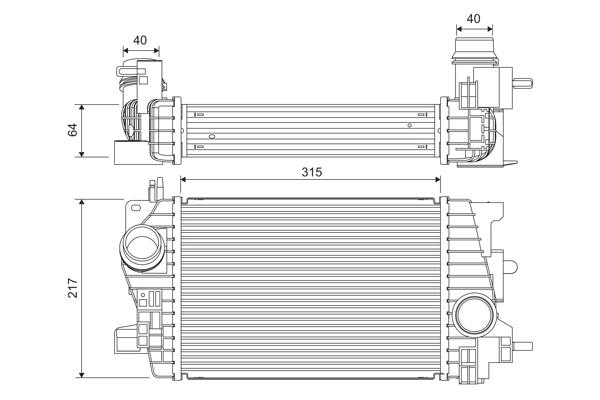 Intercooler, échangeur VALEO 818537