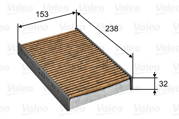 Filtre, air de l'habitacle VALEO 701025