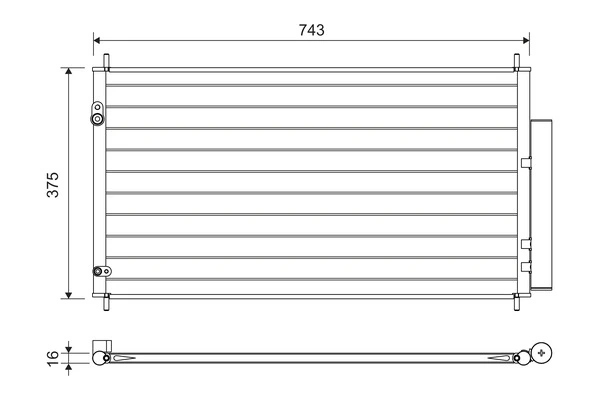 Condenseur, climatisation VALEO 822606
