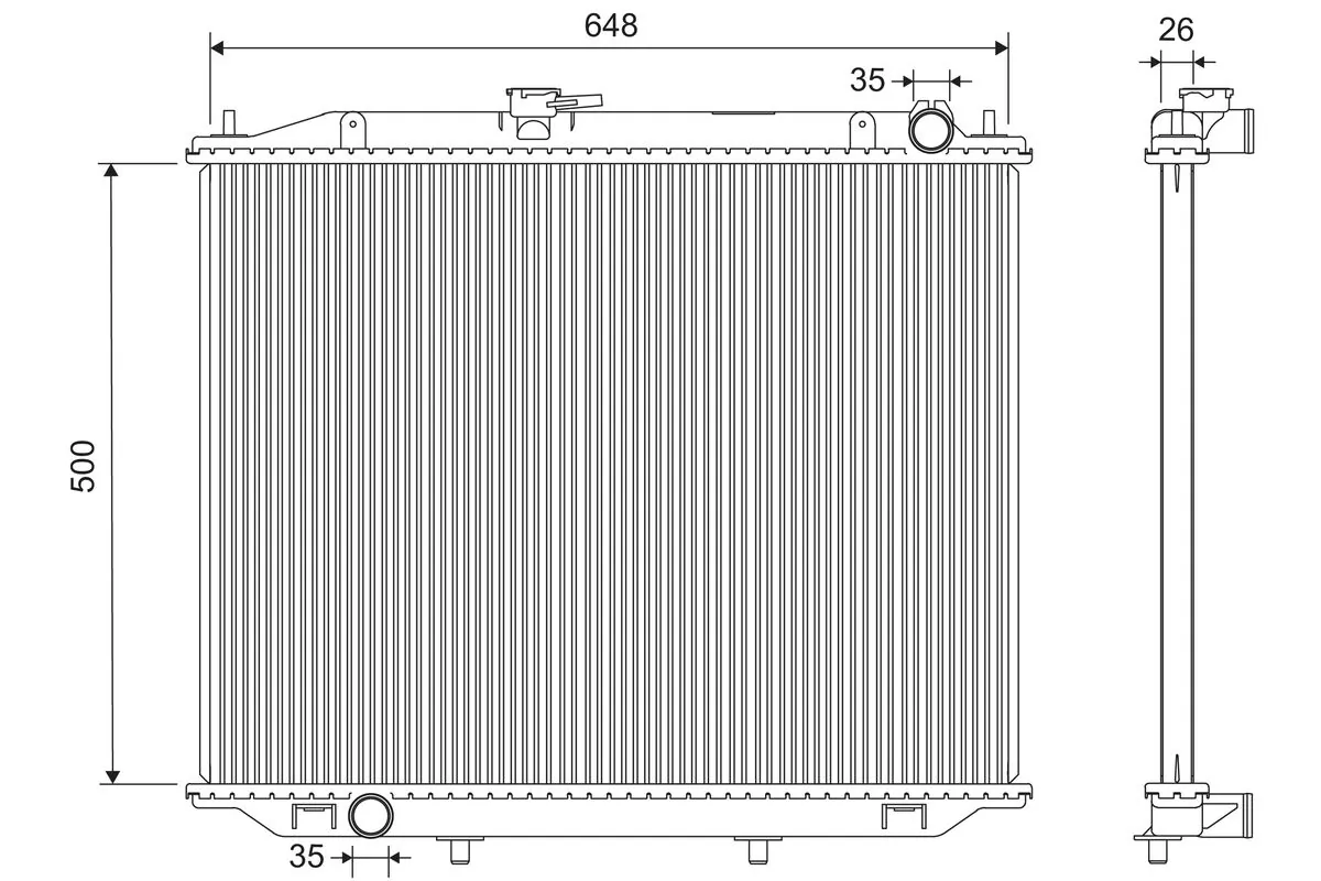 Radiateur, refroidissement du moteur VALEO 731785