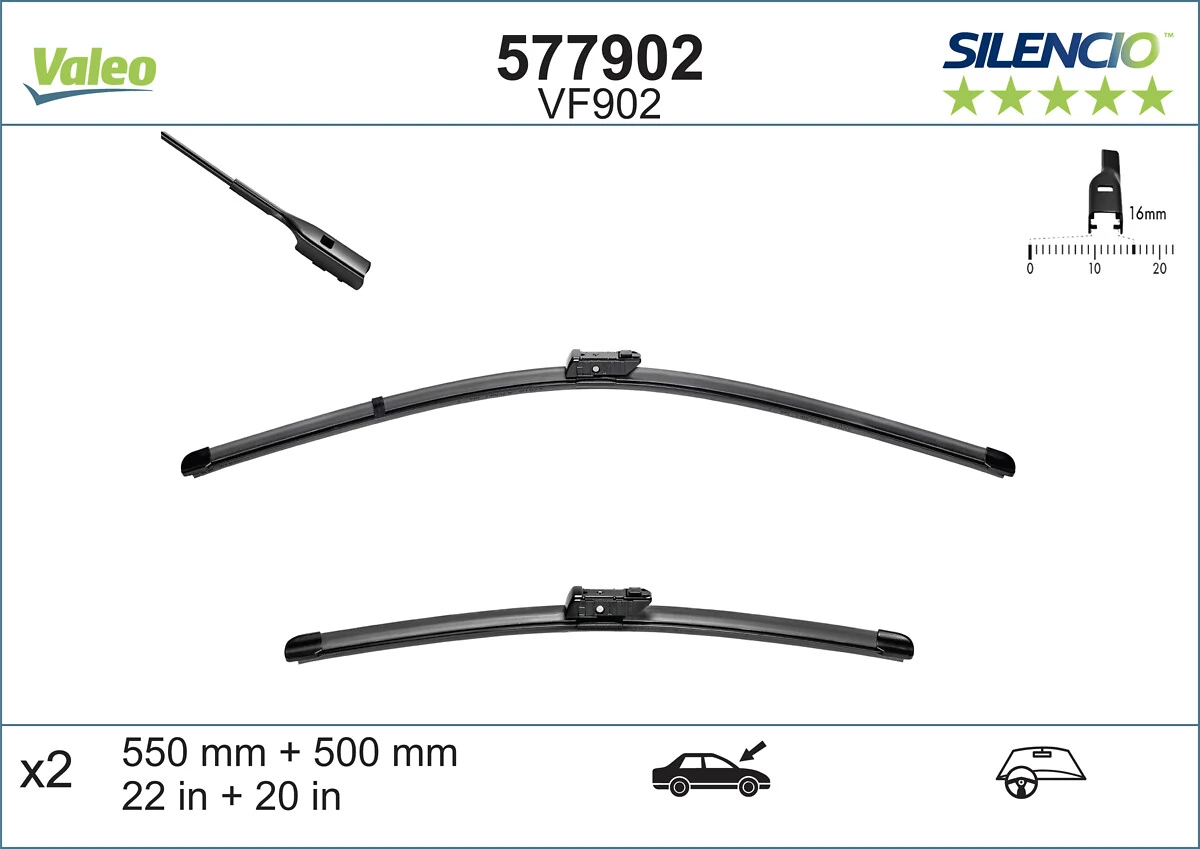 Щітки двірника VALEO (577902)