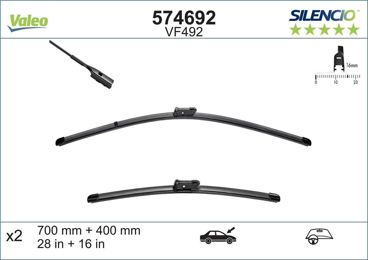 Щітки двірника VALEO (574692)