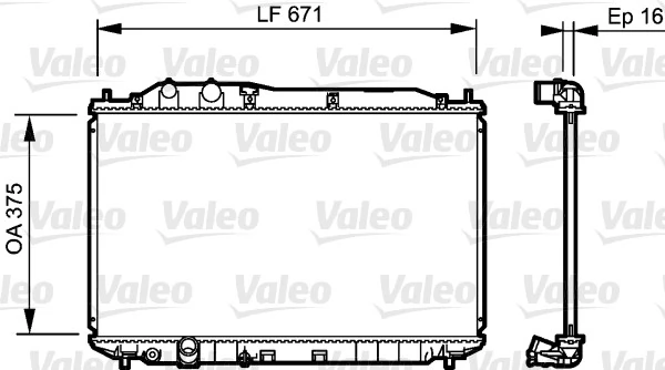 Radiateur, refroidissement du moteur VALEO 735238