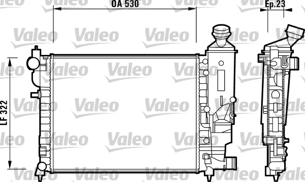 Radiateur, refroidissement du moteur VALEO 732882