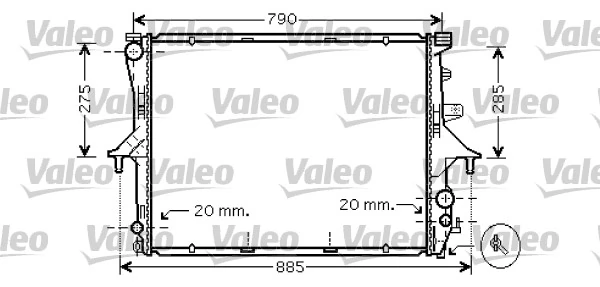 Radiateur, refroidissement du moteur VALEO 734739
