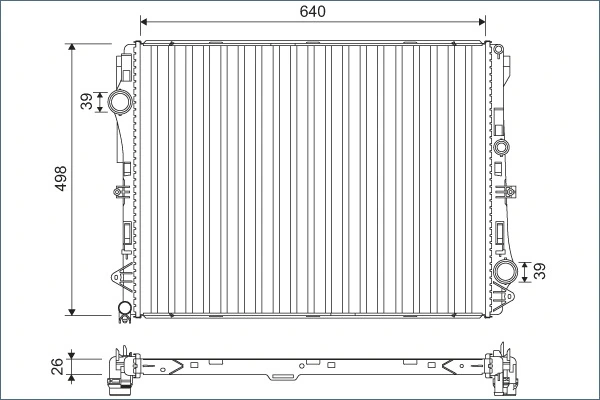Radiator, engine cooling