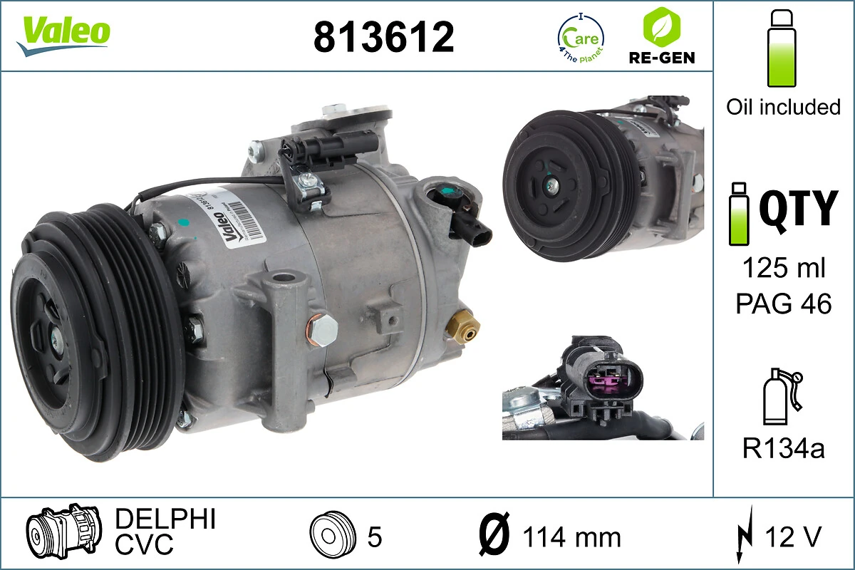 Compresseur, climatisation VALEO 813612