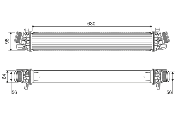 Intercooler, échangeur VALEO 822914