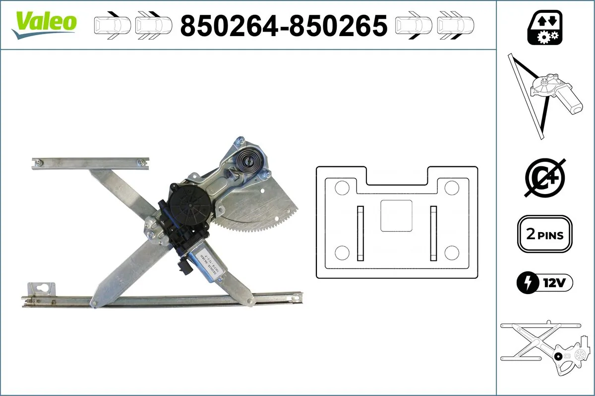 Lève-vitre VALEO 850264